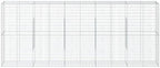 vidaXL Gabion Basket with Cover 196.9"x19.7"x78.7" Galvanized Iron - Image 5
