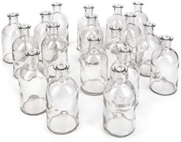 Serene Spaces Living Bottle Bud Vases, Apothecary Jars, Decorative Glass Bottles for Home Decor, Centerpiece for Wedding, Elegant Decoration, Mini Flower Vases, 2.25" Diameter & 5.25" Tall, Pack of 48 by SereneSpacesLiving