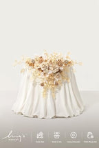 Ling's moment 2 Pack Ivory Floral Garland Wedding Arch Flowers - Image 2