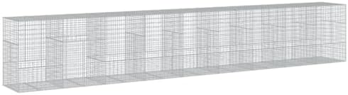 vidaXL Gabion Basket with Cover 354.3"x39.4"x59.1" Galvanized Iron by vidaXL