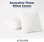Pallene Faux Fur Decorative Throw Pillow Covers 26x26 Set of 2, White - Image 6