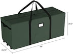Rolling Christmas Tree Storage Bag - Waterproof Bag for 9-Foot Tree or Christmas Decor - Nylon Handles and 3 Rollerblade Wheels by Elf Stor (Green) - Image 3