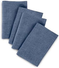 Solino Home 100% Pure Linen Napkins Blue Denim, Athena 20 x 20 in, Set of 4 by SolinoHome