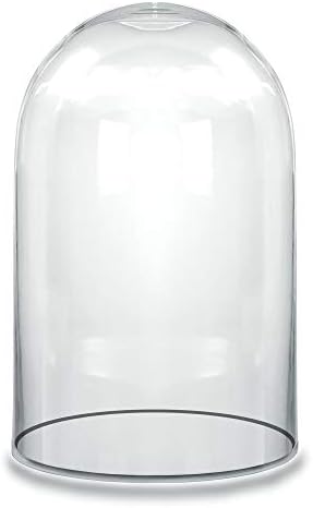CYS EXCEL Tall Glass Cloche Dome (H:15" D:9.75") | Multiple Sizes Decorative Showcase Display for Antique Collectibles | Bell Jar Terrarium & Dessert Cover by CYSEXCEL%C2%AE