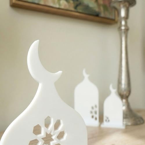 iwa concept Premium 3-Piece Mosque Silhouette Table Decor - Set of 3 Assorted Sizes - Modern Islamic Acrylic Tabletop Ornament for Ramadan & Eid - Elegant Masjid Shelf Decor for Home & Office Praying - Image 4