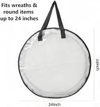 Hayoulabo 4 Pack Clear Christmas Wreath Storage Bags 24 Inch - Waterproof Wreath Container with Dual Zipper and Reinforced Handles for Artificial Wreath, Garland and Holiday Decor Organization - Image 3