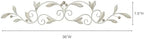 Touch of Class Catarina Ivory Medium Metal Wall Topper - Image 3