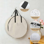 30 Inch Round Storage Bag 1 Pack,Modern Solid Color Cream Art Waterproof Wreath Storage Container with Handles&Zipper Simple Minimalist Style Closet Organizer Bags Garland Box - Image 5