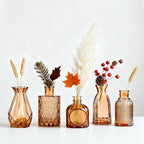 Bud Vases Set of 12, Small Mini Glass Vases for Centerpieces - Elegant Vintage Style - Perfect for Table Decor, Wedding, Party Centerpieces - Great Gift for Home Decor Lovers (Amber) - Image 5