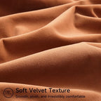 Mecatny Velvet Decorative Throw Pillow Covers 20x20 Set of 4 Brown/Khaki - Image 3