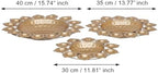 eCraftIndia Set of 3 Golden Metal Handcrafted Decorative Urlis Bowl for Floating Flowers - Diwali Decoration Items for Home Decor- Housewarming, Diwali Gift. - Image 4