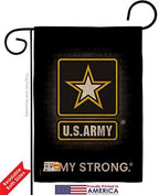 U.S. Army Burlap Garden Flag - Pack Armed Forces Rangers United State American Military Veteran Retire Official USA Applique - House Banner Small Yard Gift Double-Sided Imported 13 X 18.5 - Image 2