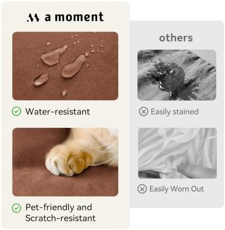 a moment Waterproof Throw Pillow Covers Set of 4,26x26 Inch Outdoor Stain Resistant Pet Friendly Pillowcases Cushion Covers for Patio Sofa and Living Room,Rust - Image 2