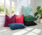 decorUhome Chenille Green Velvet Throw Pillow Covers 24x24 Set of 2 - Image 7