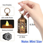 LLQ 12Pcs Mini Lantern for Centerpieces, Small Candle Lanterns Decorative Indoor, Vintage Hanging Moroccan Lantern for Halloween Decorations, Christmas Centerpieces for Tables, Wedding Table Decor - Image 2