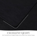 MOSAYT Vinyl Faux Leather Placemats, Set of 8, Black - Image 5