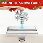 Set of 4 Metal Christmas Stocking Holders for Mantle,Heavy Duty Weighted Stocking Holders for Mantle,Silver 3D Snowflake Stocking Holder for Tables Window Fireplace Christmas Decorations - Image 3