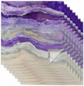 Purple Coastal Cloth Napkins Set of 8, Holiday Napkins for Baby Shower, Spring Summer Ocean Beach Nautical Sea Wave Washable Reusable Dinner Napkins for Cocktail Wedding Party, 20 x 20 Inch by Boanket