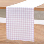 Solino Home 100% Pure Linen Table Runner Lilac, Gingham Check 14 x 144 in - Image 2