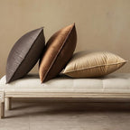 MIULEE Decorative Brown Velvet Euro Sham Throw Pillow Covers 26x26 Inch - Image 5