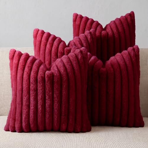Red Throw Pillow Covers 20 x 20 Set of 4, Cute Boho Throw Pillow Cover for Couch/Bed, Decorative Pillows Covers for Sofa/Bed, Accent Pillow Covers for Living Room, Rustic/Home/Room Decor by Unknown