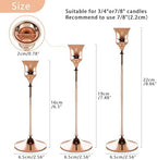 Candlestick Holders Rose Gold, 9 Packs Taper Candle Holder for Candlesticks, Candle Sticks Holder Decor for Home Decor - Image 3