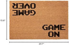 Game On, Game Over Doormat - 23.7x15.6in Outdoor Coir Rug with Non Slip PVC Back - Image 3
