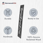 BARNWOODUSA French Wooden Welcome Sign, 5-Foot, Weathered Grey - French - Image 6