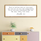 comurdyo Trust in the Lord With All Thine Heart Wall Decor 32"×12" Wood - Image 7