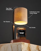 Candle Warmer Lamp with Timer & Dimmer for Yankee Candles, Adjustable Height Candle Warmer for Jar Candles, Wax Melt Lamp for Cozy Home Decor & Gifts,Linen, 2 Bulbs - Image 2