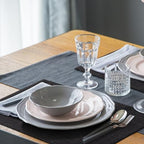homing Faux Cotton Linen Placemats Set of 6, Cloth Dining Table Mats - Image 5