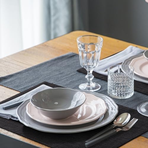 homing Faux Cotton Linen Placemats Set of 6, Cloth Dining Table Mats - Image 5