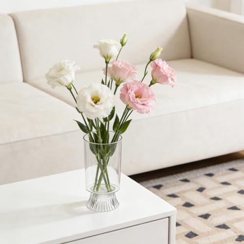 12 Pcs Bulk Small Clear Container for Flowers, Clear Acrylic Vase for Flowers, Plastic Vases for Flowers, Modern Art Vases for Home Decor Desktops Bedroom Living Room Wedding House Warming Gifts - Image 6