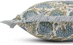 Ridhi Asparagus Green Floral Block Print Throw Pillow Covers 20x20 Inch - Image 5