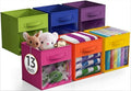 Sorbus 6-Pack Fabric Storage Cubes (13 Inch, Bright Rainbow with Window) by Sorbus