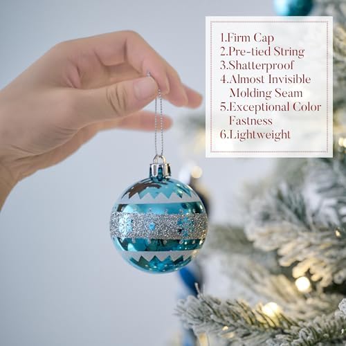 Valery Madelyn 100ct Christmas Tree Decorations Ball Ornaments Set Medium - Image 5