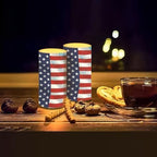 Flameless Candles LED American Flag Decorative Candles Butterfly Print Battery Operated Ornage Flickering Candles with 18-Key Remote Timer Pillar for Home Living Room Party Table Decorations - Image 7