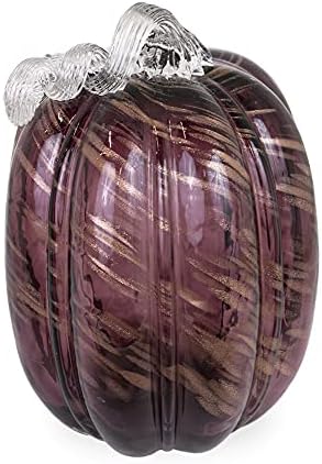 Boston International Decorative Tabletop Glass Pumpkin, Large, Mellow Mauve by BostonInternational