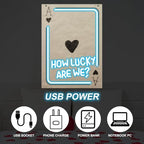 Ace of Heart Neon Sign, How Lucky Are We LED Light, Gift for Lover - Image 4