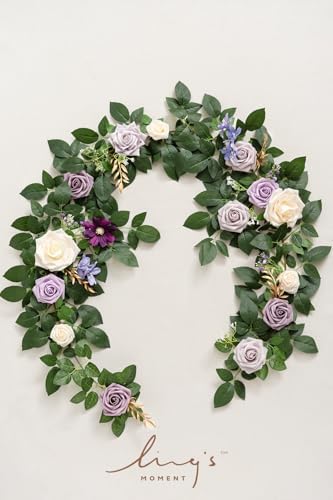 Ling's moment 5 FT Purple Artificial Flower Garland - Image 4