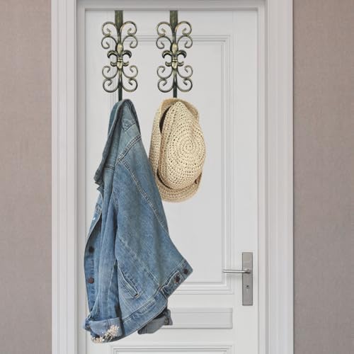 Golden Wreath Hangers for Front Door, Vintage Metal Wreath Hanger, 15.5" Elegant Door Hanger, Door Wreath Hanger for Easter Christmas Halloween Fall Decoration, Welcome Sign Wreath Hangers for Door - Image 5