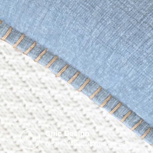 CaliTime Decorative Couch Throw Pillow Covers 26 X 26 Inches Baby Blue - Image 3