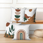 Bohemian Abstract Throw Pillow Covers 26"x26" Set of 4, Boho Minimalist Geometric Leaves Cushion Cover for Sofa Chair Couch Bed Office Garden Patio Farmhouse Indoor Outdoor Decorative - Image 3