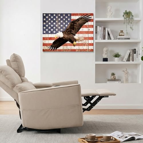 HomeifHue July 4th Patriotic Canvas Wall Art 4th of July USA Decorations American Flag Painting Picture Eagle Pictures for Wall Decor Independence Day Home Decor（F3 16x24in） - Image 3