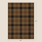 JTJ Easy Jute Outdoor Rug 5x7, Black & Brown Plaid, Washable - Image 2