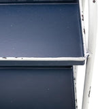 Creative Co-Op Heavily Distressed Navy 3-Tier Metal Tray with White Frame & Rim - Image 7