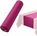 Disposable Table Runner for Dining Table, 16" 20-Pack Linen-Like Fuchsia Paper Table Runners for Party, Wedding Or Event by BloominGoods