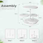 4 Tier Cupcake Stand, Halloween Cupcake Tier Stand 50 Cupcakes, Set of 4 Free Coasters, Cake Stands for Party, Birthday, Ideal for Tiered Cupcake Stand and Tiered Cake Stand Enthusiasts (White) - Image 3