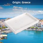 Marble Bathroom Vanity Tray, Jazz White, 12"x 8" x1.2" - Image 7