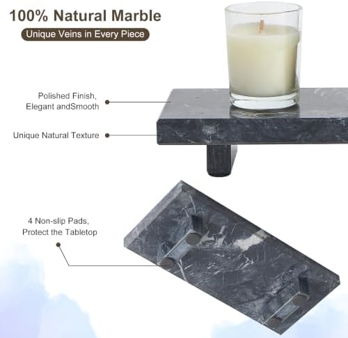 Natural Marble Tray Pedestal Stand, Stone Riser for Bathroom, Kitchen Sink - Image 3